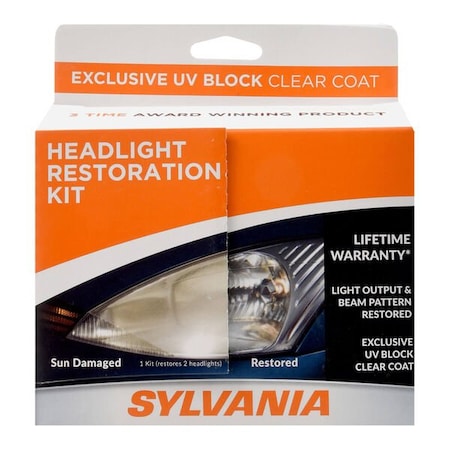 Sylvania HEADLIGHT ASSEMBLY With One 1 Ounce Surface Activator One 1 Ounce UV Block Clear Coat Clarifying C HRK.BX